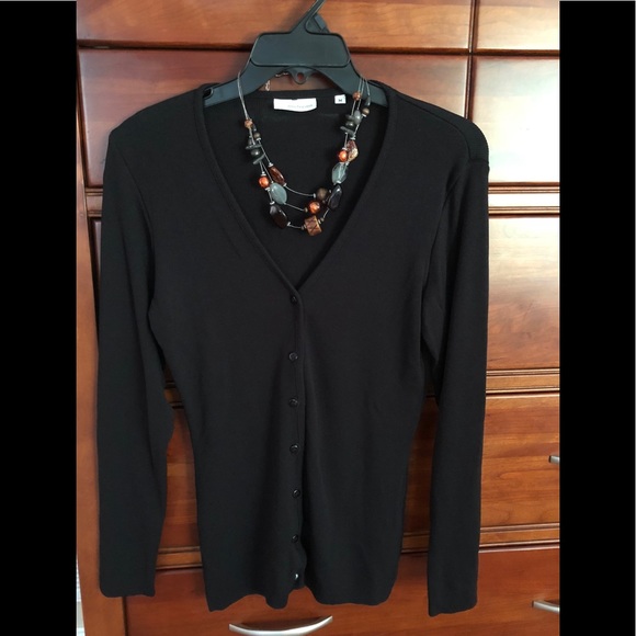 perfect black cardigan